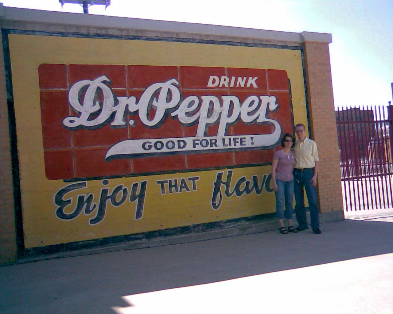 William and Rebecca at the Dr. Pepper museum
