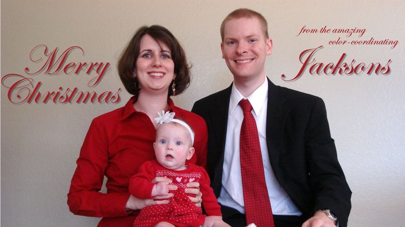Merry Christmas from the amazing color-coordinating Jacksons