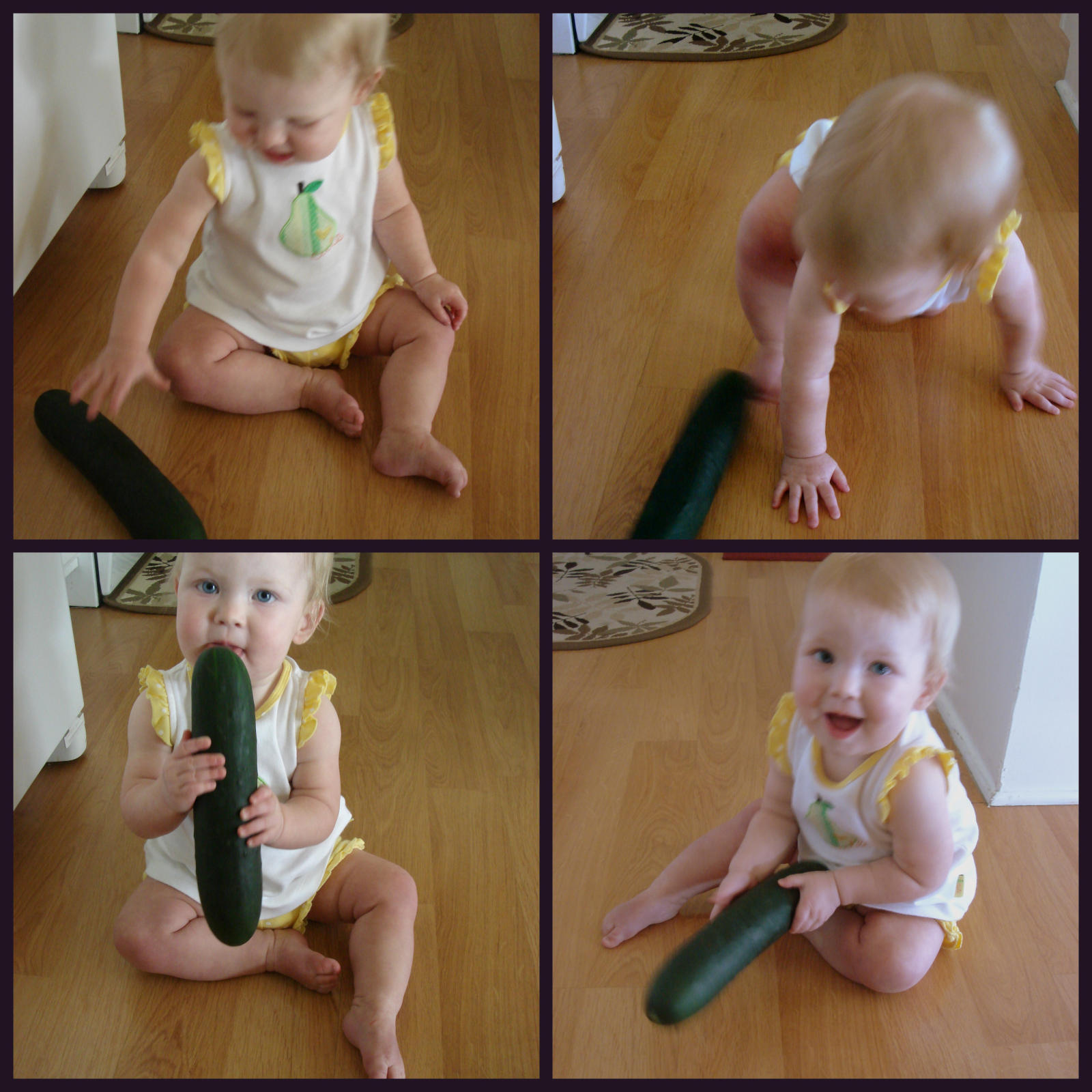 Emily and her cucumber