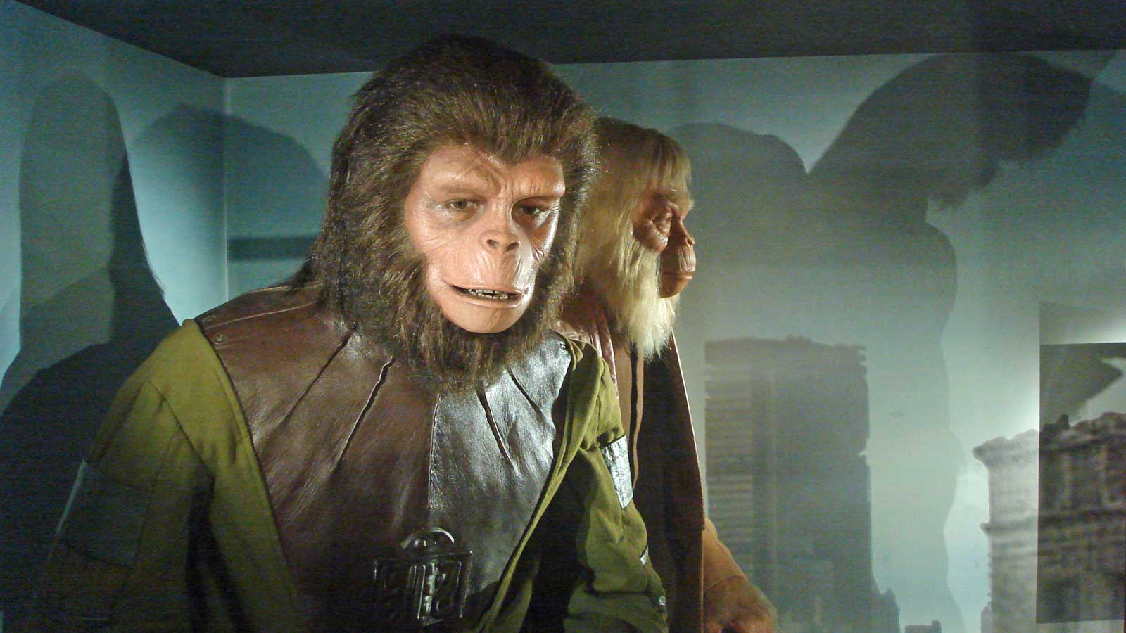 A humanoid monkey costume from Planet of the Apes