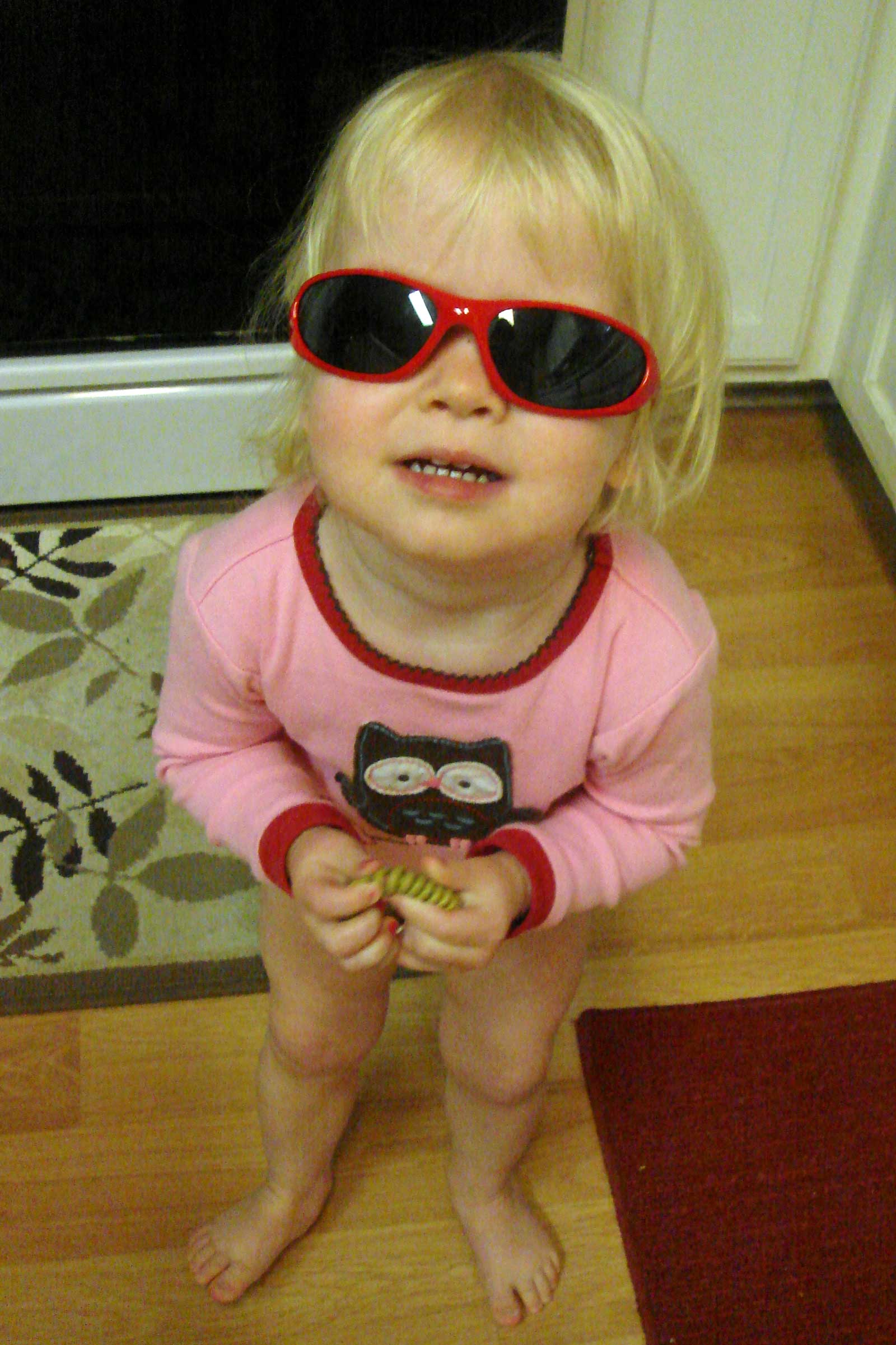 Emily wearing sunglasses